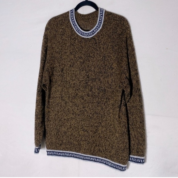 Brown Soft Alpaca Knit Crew Neck Pullover Sweater S - Picture 1 of 11